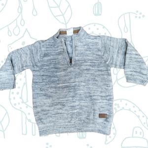 H&M 12M Gray Half Zip Sweater